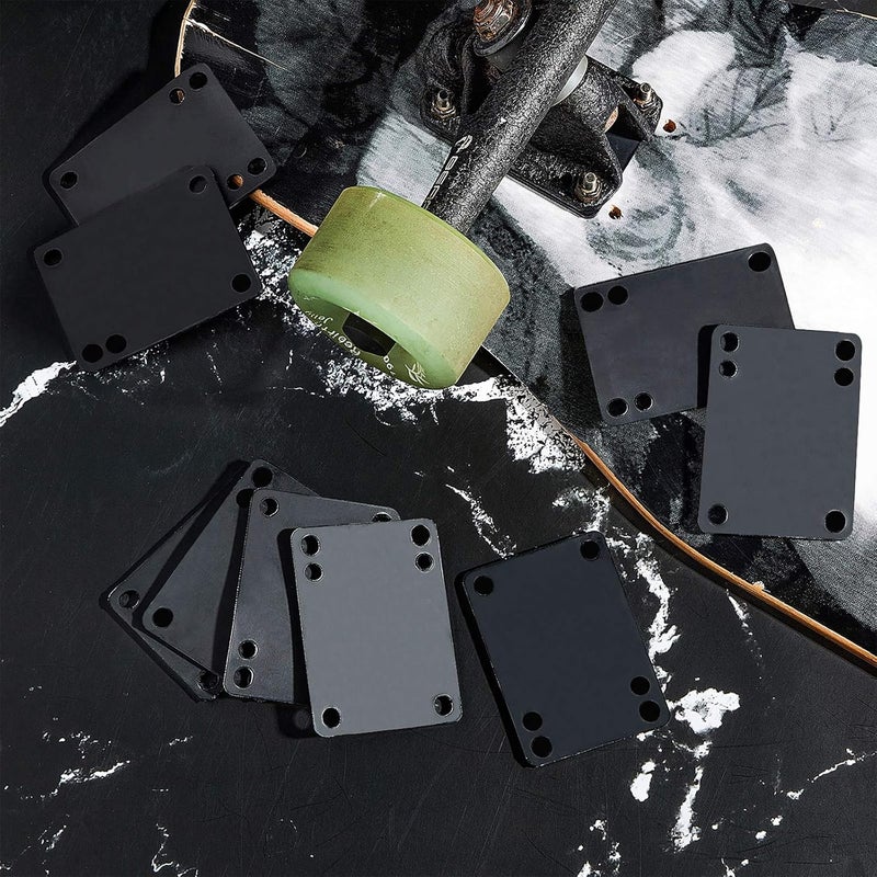 Outus 16 قطعة وسادات صدمة ريسر سكتبورد 3 مم وسادات صدمة لينة للونجبورد وسادات صدمة سكتبورد سوداء لامتصاص الصدمات - Image 5